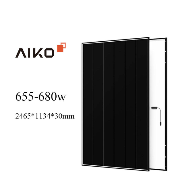 AIKO All Black Solar Panel Neostar-MAH78Dw 660W 670W 680W Solar Panel Bifacial ABC PV Moudl with Great Price