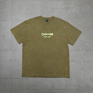 T-shirt d'été épais imprimé et brodé, style Hip Hop Streetwear, coupe oversize en coton, personnalisable - Product Image 3