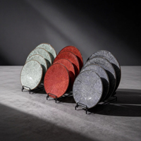 Ensemble de vaisselle en mélamine, assiettes rondes empilables, ensemble de bols en mélamine, ensembles de vaisselle en mélamine