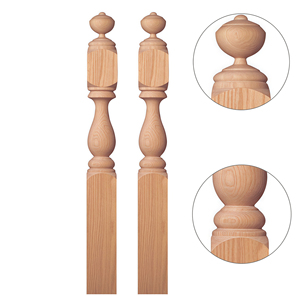 Rắn sồi đỏ newel thân thiện với môi nhà máy trực tiếp, Việt Nam newel bài rắn sồi đỏ newel bài - Product Image 3