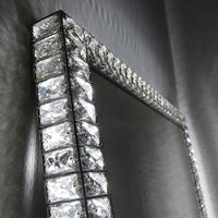 Miroir en cristal LED pleine longueur, directement de l'usine |   Miroir de courtoisie diamanté pour salles de bain et projets hôteliers