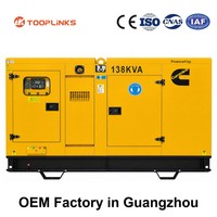 Groupe électrogène diesel silencieux triphasé Guangzhou 138 kVA 150 kVA 6BT5.9-G2, puissance 150 kW 200 kW 300 kW 400 kW 500 kW pour appartement