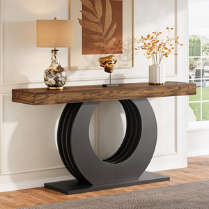 Gỗ giao diện điều khiển <span class=keywords><strong>sofa</strong></span> bảng, 63-inch mộc mạc công nghiệp trang trại lối vào bảng, hẹp dài ghế giao diện điều khiển phía sau <span class=keywords><strong>sofa</strong></span> - Product Image 3