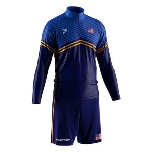 ชุดวอร์มอัพสำหรับการต่อสู้ ไซส์พิเศษ 5XL ชุดซิงเกิลท์ลายธงชาติอเมริกัน ชุดยกน้ำหนักสำหรับการแข่งขัน - Product Image 3