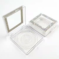 Boîte d'emballage de fenêtre à rabat pour extension de cils romantique, boîte en papier avec insertion de paillettes de luxe