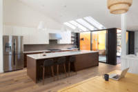 Meuble de cuisine en bois de mélamine, finition de porte plaquée, meilleur prix
