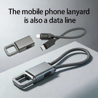 Kabel Pengisi Daya USB-C Portabel dengan Gantungan Kunci, Kawat Terjalin & Cangkang Paduan Seng, Pengisian Cepat 60W, USB-C ke USB-C dengan Fungsi Sinkronisasi Data
