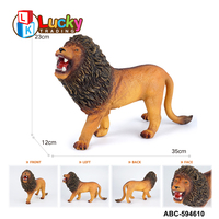 Jouet en caoutchouc souple de simulation, ensemble d'animaux de la jungle en plastique, jouet panda, hippopotame, éléphant, lion, rhinocéros, ours brun