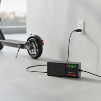 Chargeur de batterie intelligent 48V pour vélo électrique avec indicateur LED, arrêt automatique, réparation par impulsions, efficacité de 95%, certifié CE ROHS FCC