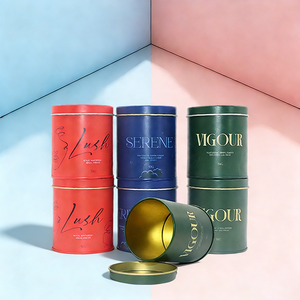 Пустой цилиндр для хранения специй, чая, кофейных зерен, жестяная металлическая банка, сувениры для вечеринок, подарочная жестяная коробка для хранения чая - Product Image 1