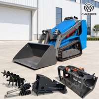Mini-chargeuse compacte FULCORE avec système hydraulique 20MPa, puissance diesel performante pour le nettoyage des chantiers, livraison gratuite