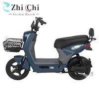 Vélo électrique classique de style vintage 48V 350W |   Vélo électrique urbain pour trajets quotidiens avec batterie 12Ah, 3 vitesses et panier avant
