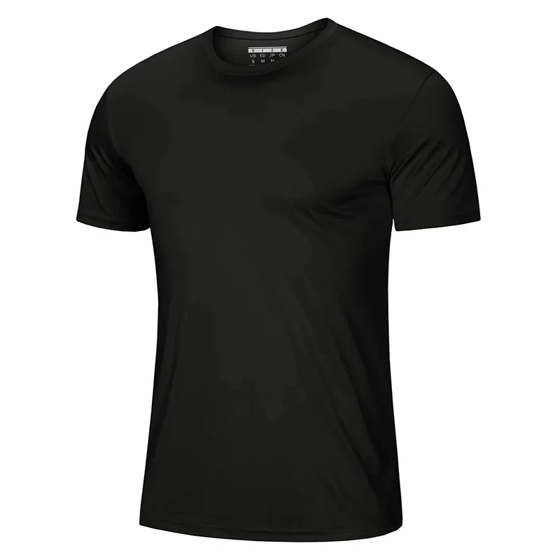 Groothandel Custom Polyester Quick Dry Lichtgewicht Rimpel Gratis Mannen Korte Mouw T-shirt Mannen Running Workout Top Tee Shirts