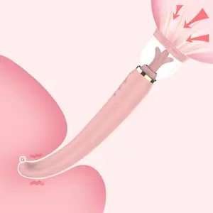 New Design Tongue Clitoral Sucking + Licking Vibrator Adult Dildo Sex Vibrator For Women Couples 2 In 1 IPX7 Support 5 Hours