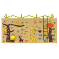 Mur d'escalade interactif en bois personnalisé pour l'intérieur, accessoires de terrain de jeu pour les écoles, les maisons et les centres commerciaux