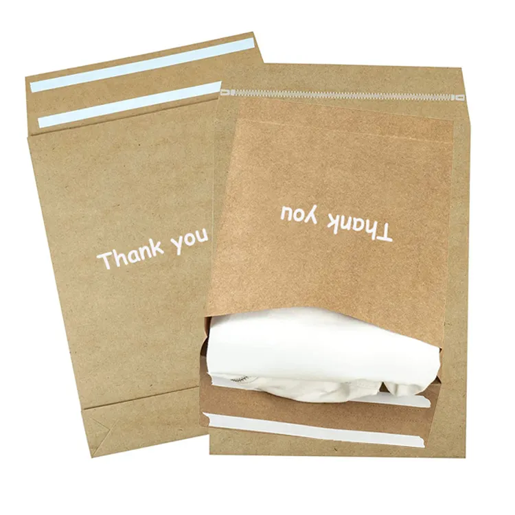 Экологичная Упаковка для детской одежды, пакет для доставки, почтовые конверты из крафт-бумаги с ластовицей