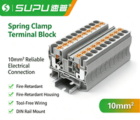 Connecteur de rail DIN TP10, connexion électrique par compression, bornier industriel à câblage rapide, borniers électriques