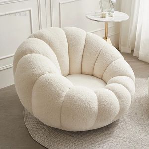 Sofá Cama Giratorio de Terciopelo Blanco Moderno y Lujoso para Sala de Estar, Dormitorio, Oficina en Casa o Bar - Product Image 3