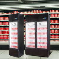 Refroidisseur vertical commercial simple 400L PEPSI refroidisseur d'affichage électrique Vertical bière réfrigérateur magasin gâteau boisson Portable Cool
