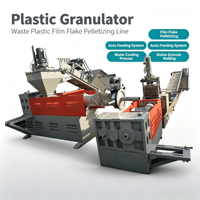 Ligne de recyclage et de granulation pour films, flocons et granulés en PP, PE, ABS, EVA, PC, LDPE, pour la fabrication de granulés de moteur et d'extrusion