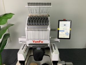 Máquina de bordado plana industrial de alta velocidad de 1200rpm, 15 agujas, diseño Digital automático, operación computarizada - Product Image 3