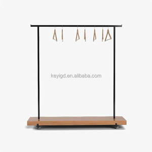 Custom moderno <span class=keywords><strong>Pop</strong></span> Boutique Shop in metallo mobili oro appesi appendiabiti per la vendita al dettaglio elegante espositore per negozio di abbigliamento - Product Image 6