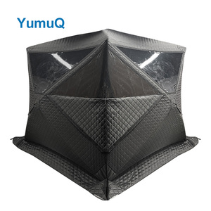 YumuQ 180x180x210cm屋外サウナテントと木製ストーブ4人用大型ポータブルソーナテントストーブ付き - Product Image 4