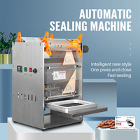 Machine à sceller automatique de tasses pour yaourt, jus, thé à bulles, Boba, gelée de lait, thé, gâteau de lune, équipement de scellage pour emballage
