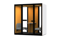 COMINE Cabine de réunion acoustique insonorisée moderne en bois pour 4 à 6 personnes, idéale pour la collaboration d'équipe, bureaux, entrepôts