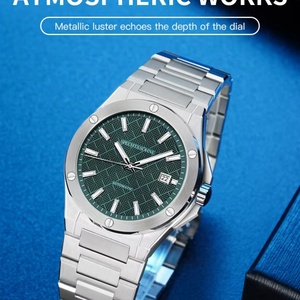 New Fashion <b>Watch</b> 38MM Japan Miyota Automatic <b>Mechanical</b> <b>Watches</b> for Men Green Color Stainless Steel Reloj Hombre - Product Image 2