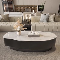 Moderne einfache geformte Rock Plate Mango Couch tisch Große kleine Wohnung Geeignete ovale Wohnzimmer Haushalt für einfachen Geschmack