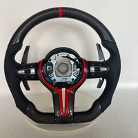 Volant sport en carbone personnalisé pour modèles BMW, cuir perforé noir pour F10 F30 F31 F32 F20 E92 E60 X6 E71 X5 E70 M3 M4