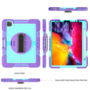 Support rotatif robuste avec sangle de maintien et porte-crayon pour iPad Air 4/5 et iPad Pro 11 pouces – Idéal pour la logistique B2B, l'éducation et le secteur médical - Product Image 3