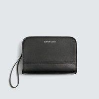 Tas Clutch Pria Desain Baru Kulit PU Multifungsi Dompet Uang Receh Kapasitas Besar Tas Clutch Pergelangan Tangan untuk Pria