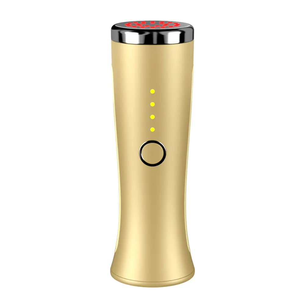 home use OEM 43 degree heating LED handheld 625nm red light therapy 850nm infrared skin rejuvenation tightening device