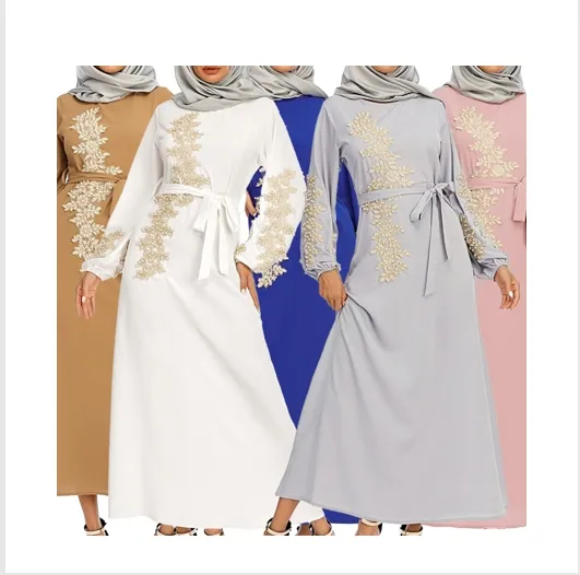 Jilbab Lebaran dubai prayer buibu kebaya muslim pakaian Islami gaun Lebaran gaun Islami bordir kustom