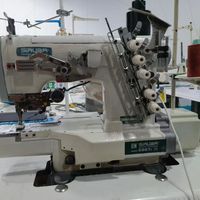 Machine à coudre industrielle d'occasion à grande vitesse pour la découpe de tissus, à commande pneumatique, Interlock Sirubas C007J, moteur 6000 points/minute, épaisseur 8 mm