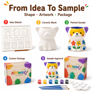 Kit de démarrage de jardinage pour enfants : Pot de fleurs en céramique DIY en forme d'animal, ensemble de peinture pour <span class=keywords><strong>plantes</strong></span> succulentes, activité créative de culture de <span class=keywords><strong>plantes</strong></span> conviviale pour débutants - Product Image 5