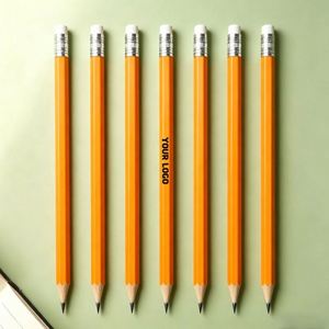ดินสอไม้ HB พร้อมยางลบ สำหรับสำนักงาน โรงเรียน วาดเขียน รับทำโลโก้ขายส่ง - Product Image 1