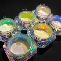 Offre Spéciale Irisé Blanc Aurora Pigment Poudre Sirène Caméléon Miroir Effet Couleur Changeant Holographique Fard À Paupières Pigment