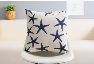 <span class=keywords><strong>Housse</strong></span> <span class=keywords><strong>de</strong></span> <span class=keywords><strong>coussin</strong></span> en <span class=keywords><strong>lin</strong></span> bleu marine et blanc <span class=keywords><strong>de</strong></span> haute qualité pour canapé, décoration intérieure, motif ancre nautique - Product Image 2