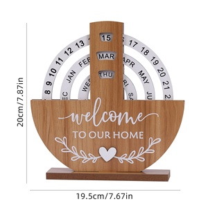 ปฏิทินตั้งโต๊ะไม้สุดสร้างสรรค์คุณภาพสูง - Product Image 4