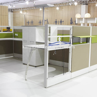 Bureau de travail moderne en acier personnalisé, très demandé, durable, avec panneau en carreaux écologiques et tiroirs de rangement