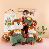 Peluche Écureuil Personnalisée en Gros, Super Douce et Mignonne, en Tissu Type Vison, Lavable pour la Décoration Intérieure