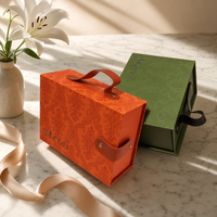 Boîte cadeau coulissante magnétique en carton rigide vert de luxe, avec logo personnalisé, nouvel emballage tendance, impression en relief