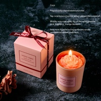 Meistverkaufte Handgemachte 3D-Pfingstrosen-Duftkerze in Geschenkbox Festliches Präsent Heim-Aroma Dekoratives Ornament