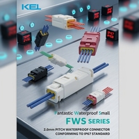 Conector Impermeable KEL Serie FWSP0A de 2.0 mm de Paso, 4P, Conforme a la Norma IP67 con Carcasa de Silicona