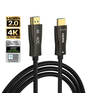 HDMI AOC Fiber optik kablo 4K 2.0 zırhlı kablolar 8m HDMI Fiber optik dönüştürücü