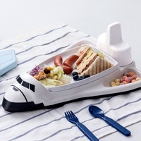 Service de table coloré en mélamine de qualité alimentaire pour enfants, assiette incassable en forme d'avion, cadeau d'anniversaire pour bébés et enfants, usage domestique