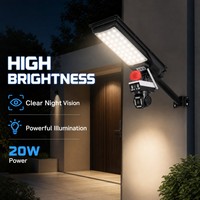 Proveedor Directo de Fábrica, Lámpara Solar con Cámara de Seguridad Inteligente con Detección de Movimiento para Entrada de Casa, Patio o Villa